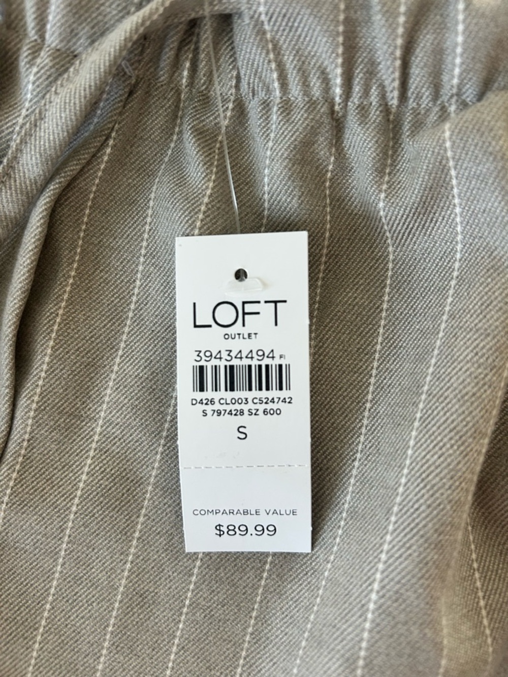 LOFT Sawyer Pull On Pants in Pinstripe - Picture 4 of 6